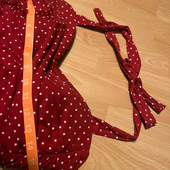 Sweetheart neckline tankini top (adjustable tie straps) - Picture 2 of 5